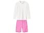 Ensemble de bain enfant: t-shirt blanc à manches longues et short rose