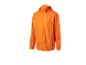 Une veste coupe-vent orange à capuche de Craft.