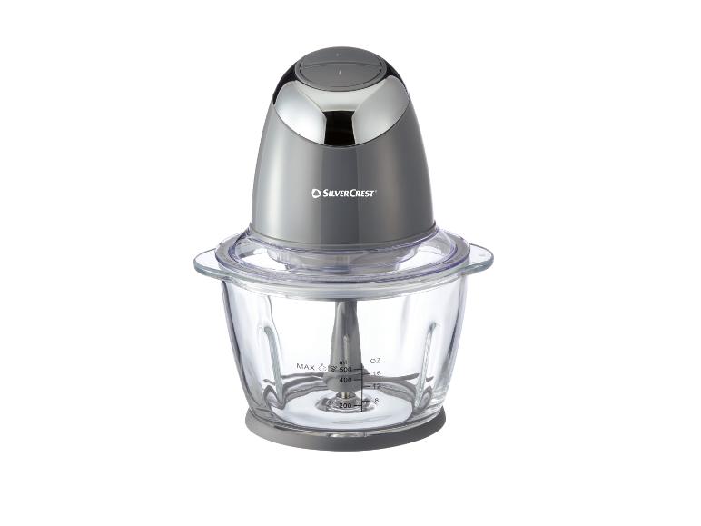 Robot culinaire SilverCrest gris.