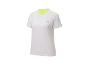T-shirt de sport blanc Crivit pour femme avec des détails jaune néon.