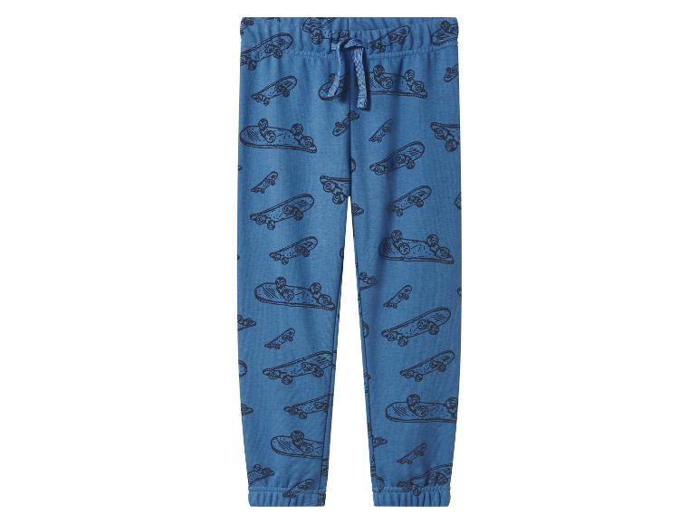 Pantalon de jogging bleu pour enfants avec imprimé skateboard