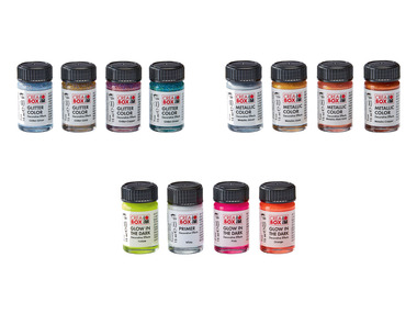 Marabu CREABOX Peinture à effet métallique, 4 x 15 ml