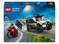 Ensemble de fourgon de transport de prisonniers de police avec un policier, un prisonnier et une moto.