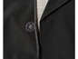 Gros plan sur une veste noire avec des boutons