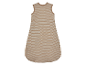 Gigoteuse rayée beige pour bébé.