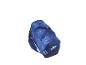 Un sac de sport bleu avec un motif de ballon de football.