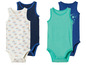 Bodys bébé avec motifs de bateaux, rayures et sirène.
