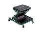 Tabouret d'atelier pliable Parkside, vert et noir, avec roulettes