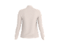Vue arrière d'un t-shirt à manches longues et col montant pour femme en beige