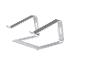 Support d'ordinateur portable en aluminium argenté avec patins antidérapants