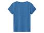 T-shirt bleu uni pour enfant, vue de dos.