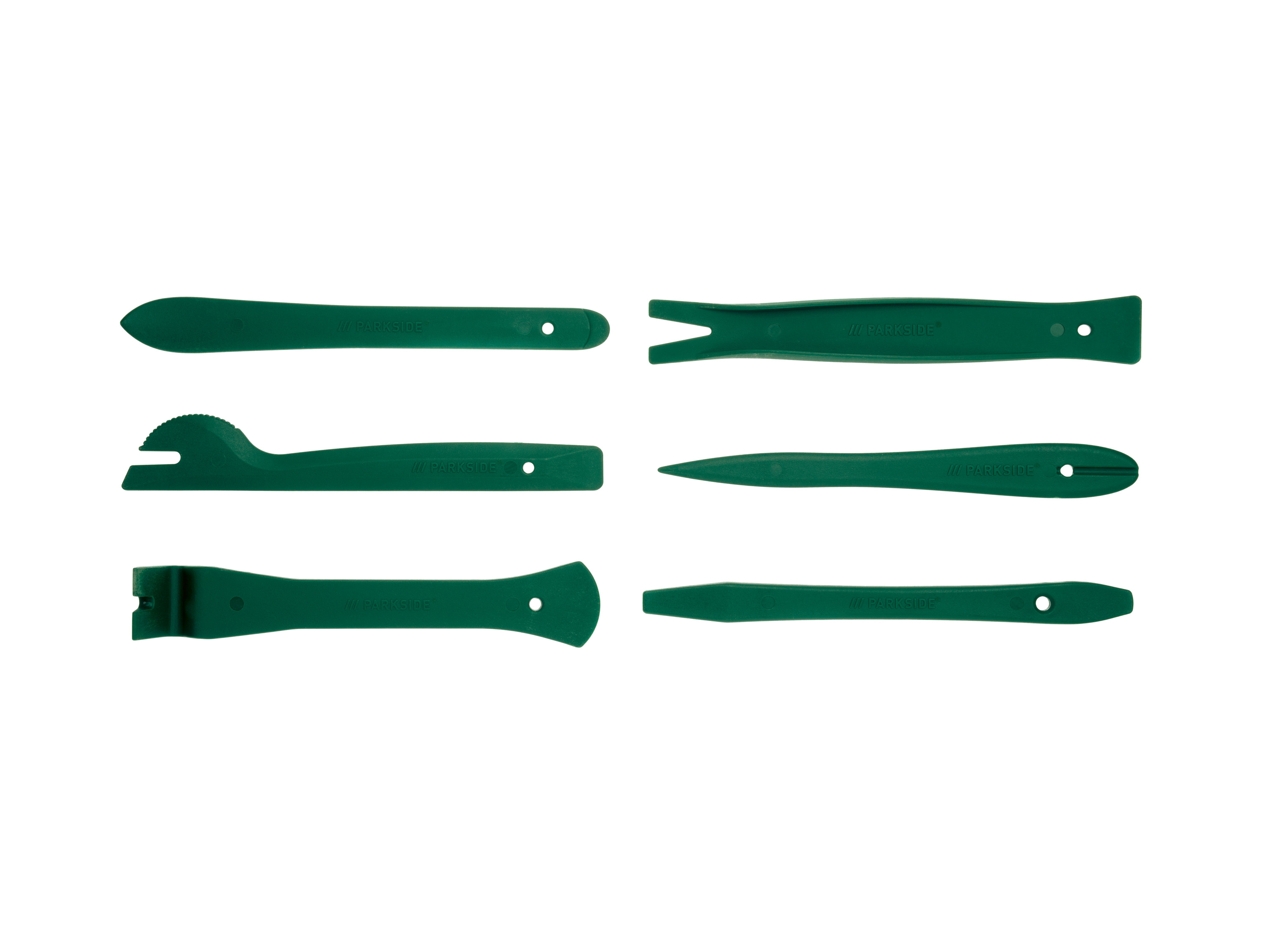 PARKSIDE® Kit de crochets / Kit de cales décoratives / Kit de leviers de démontage (set de clés en plastique 6 pcs.)