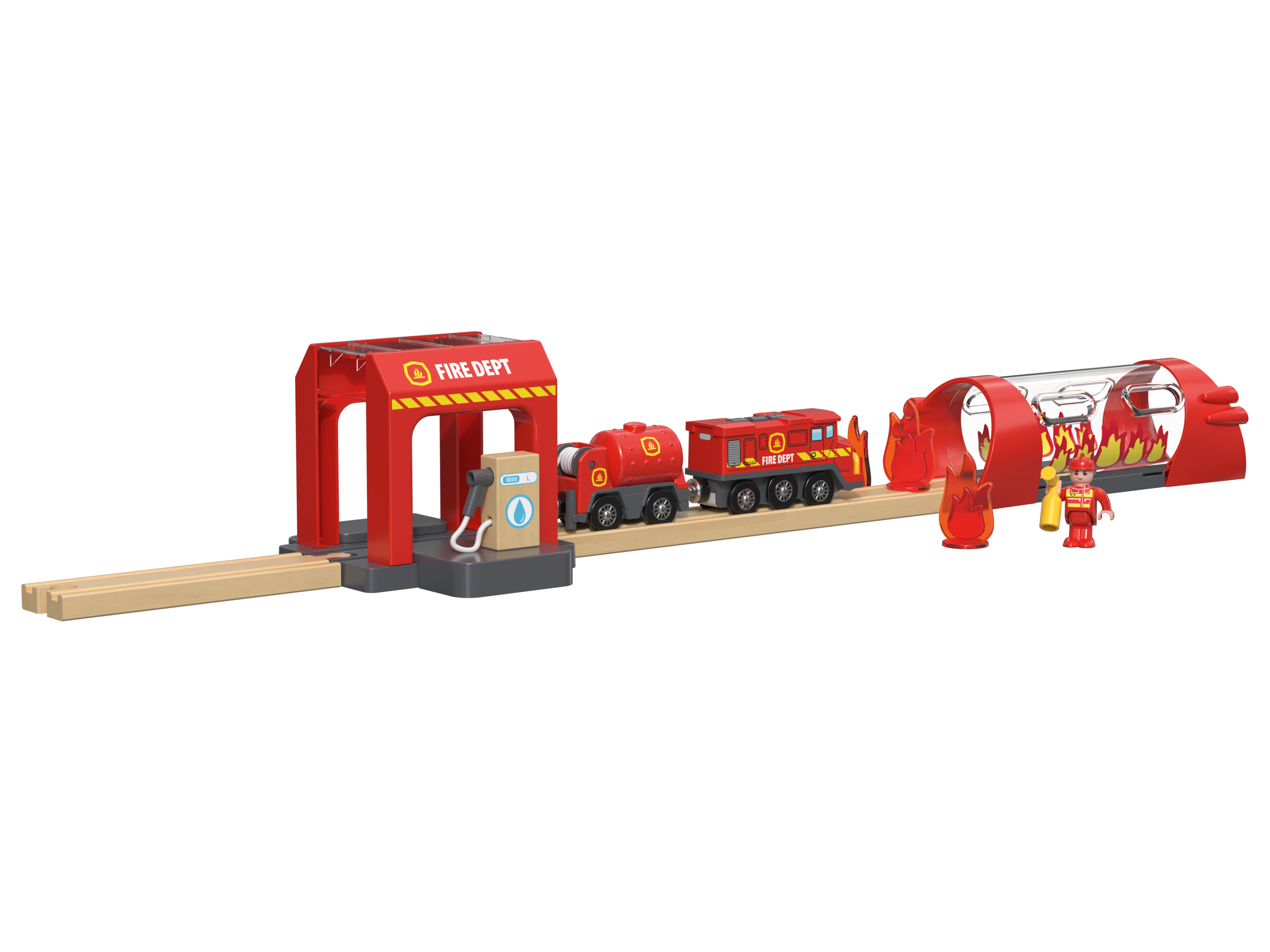 Playtive Set gare interactive ou set intervention pompiers (voiture de pompiers)