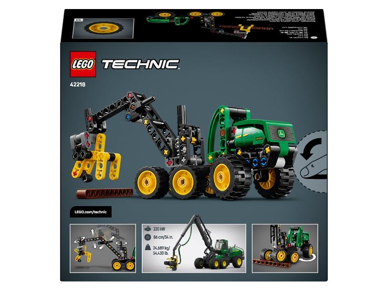 Ensemble de jouets Technic comprenant un tracteur vert et un manipulateur sur l'emballage.