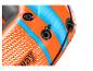 Tube gonflable Intex orange et bleu avec cordes.