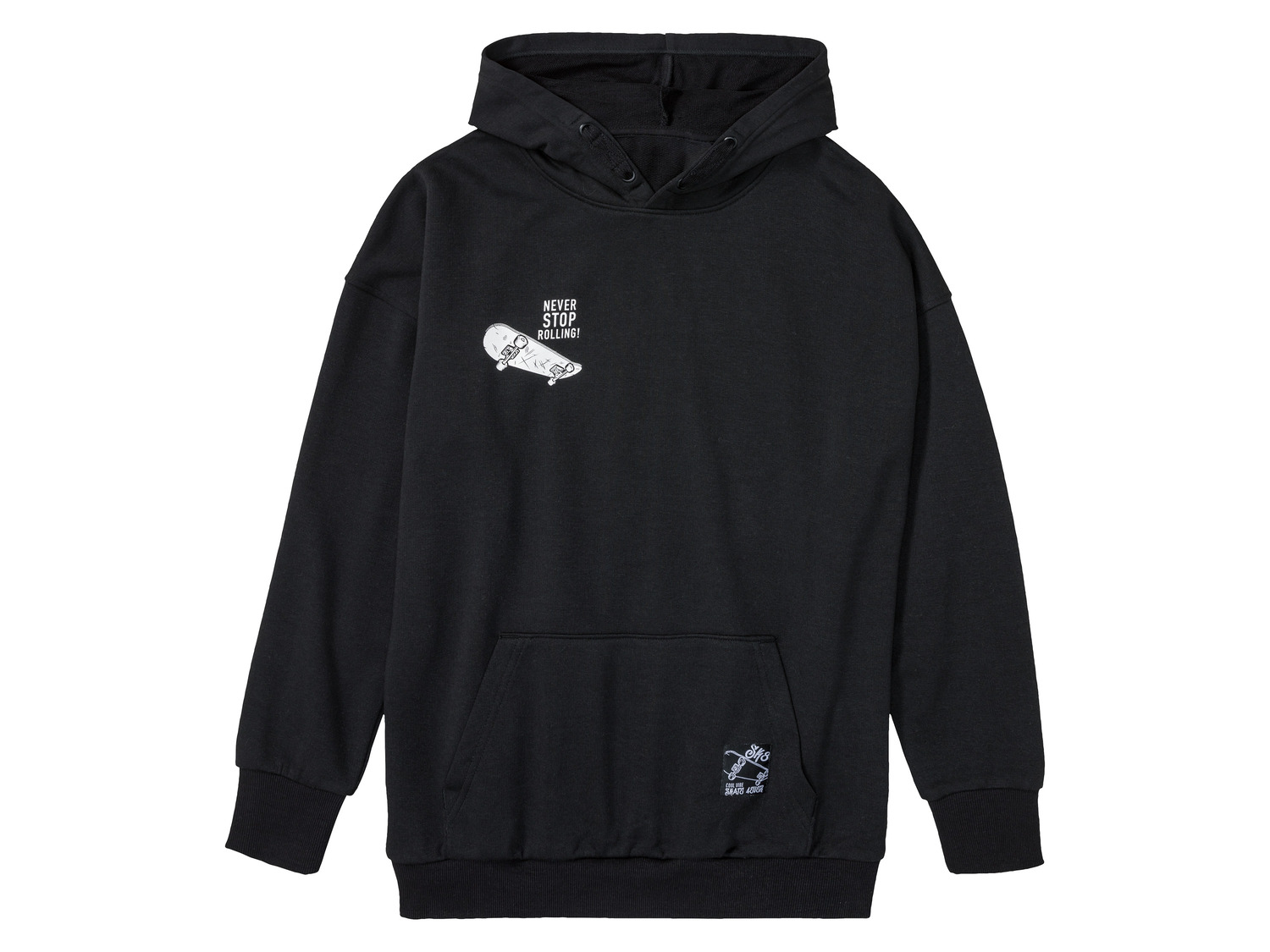 Sweat à Capuche Garçon Popupshop Taille 6-7 - Noir Velours Coton - Zip Complet