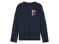 Un t-shirt bleu marine à manches longues avec l'inscription 'Lazy Day PJ'
