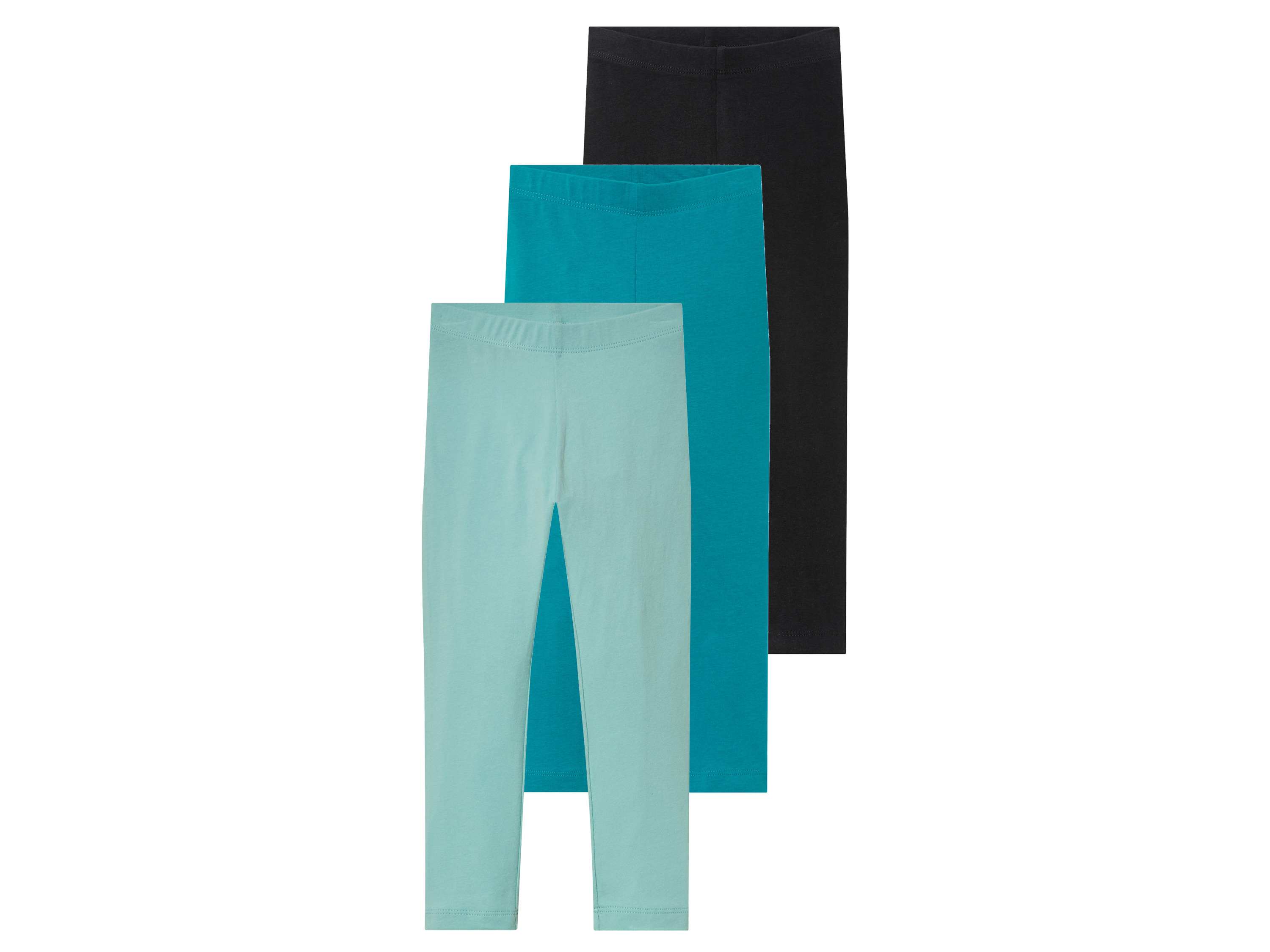 lupilu® Lot de 3 leggings petite fille (marine/mint/vert, 2-4 ans)