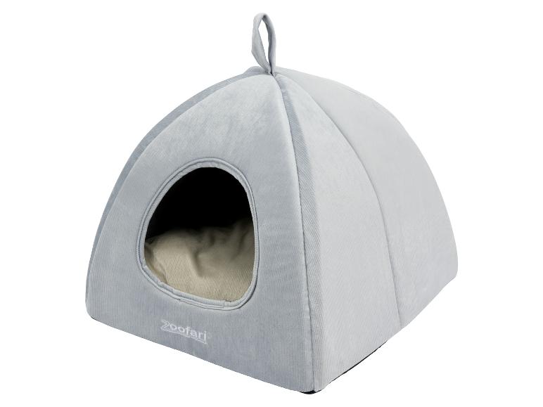 Un panier pour chien gris et moelleux de Zooafari.