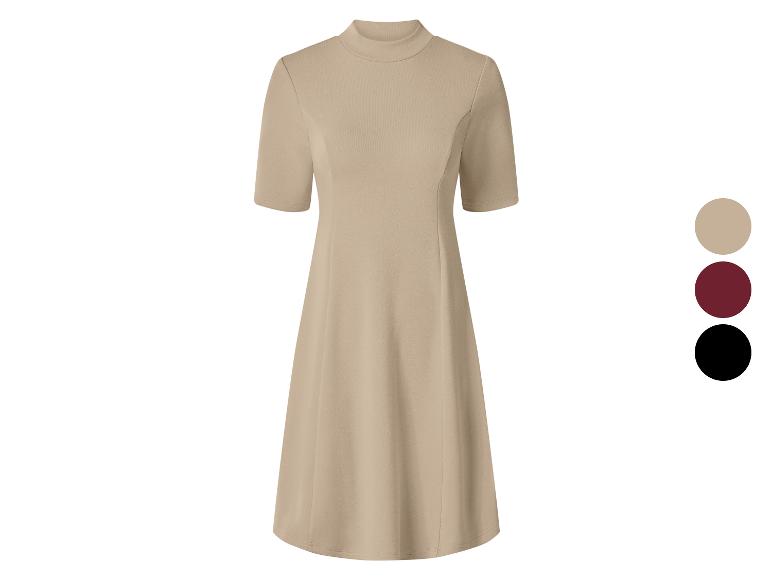 Robe femme en beige, bordeaux et noir