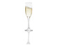 Une flûte de champagne avec des bulles.