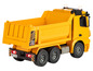 Camion jouet jaune avec benne basculante