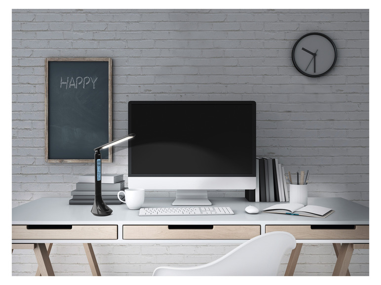 Aller en mode plein écran : LIVARNO home Lampe de table sans fil avec horloge - Image 5