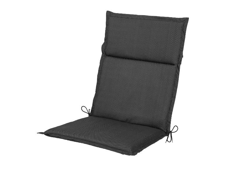 Coussin de chaise de jardin gris foncé avec attaches