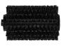 Brosse cylindrique noire à poils raides pour nettoyage industriel.