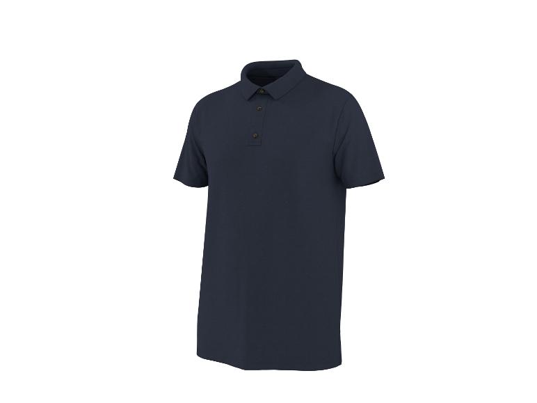 Polo bleu marine pour homme à manches courtes avec boutons.