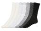 Six paires de chaussettes en noir, gris et blanc