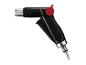 Un pistolet d'arrosage de jardin Parkside noir avec un bouton rouge