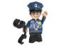 Figurine de policier style Lego avec menottes et saluant