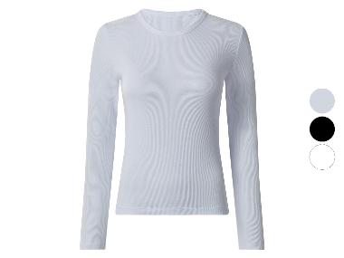 ESMARA® T-shirt à manches longues côtelé pour femme