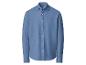 Chemise homme à manches longues de couleur bleue