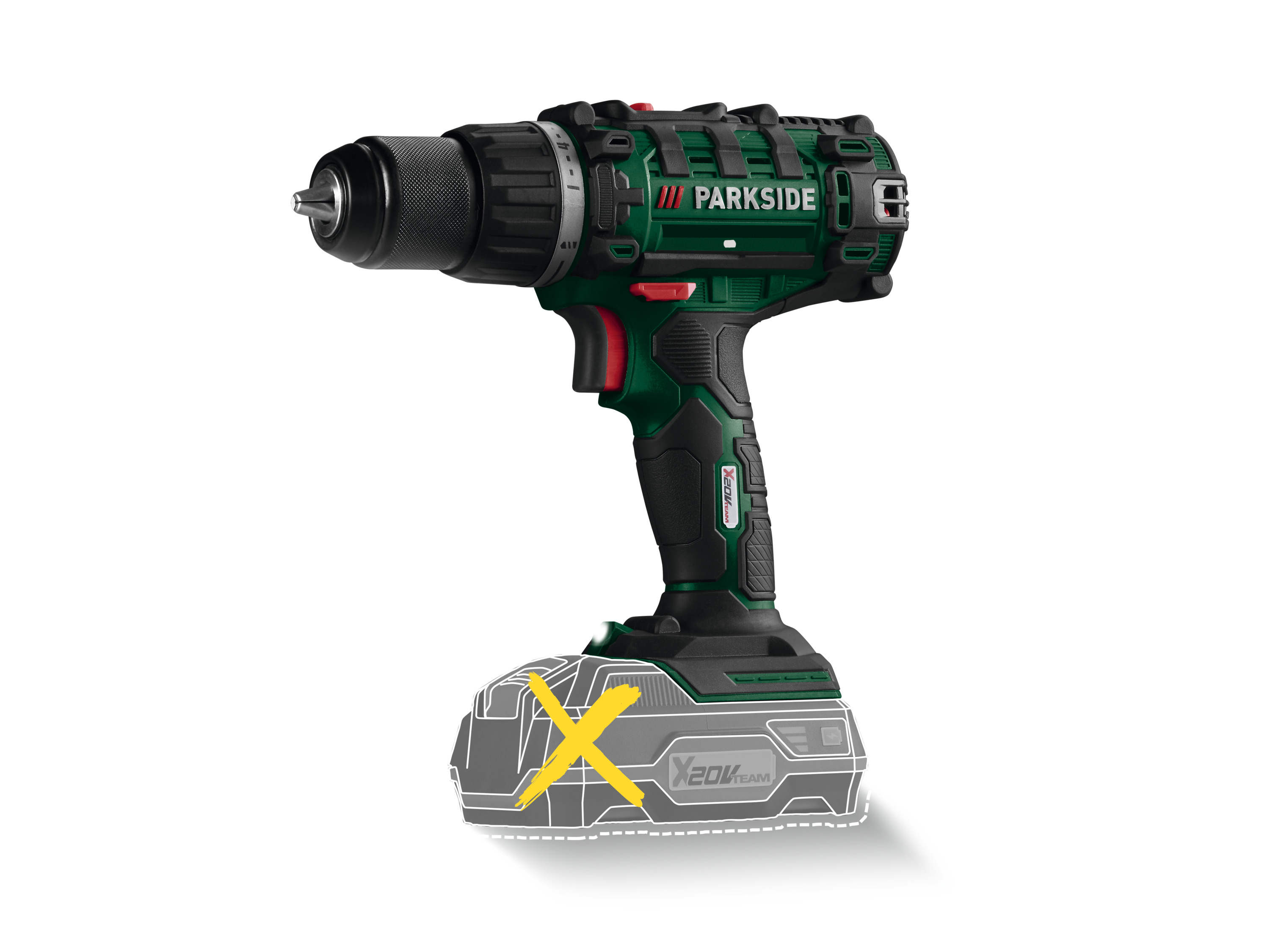 PARKSIDE® Perceuse-visseuse sans fil PABS 20-Li G8, 20 V
