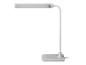 Lampe de bureau LED blanche avec bras flexible et base rectangulaire