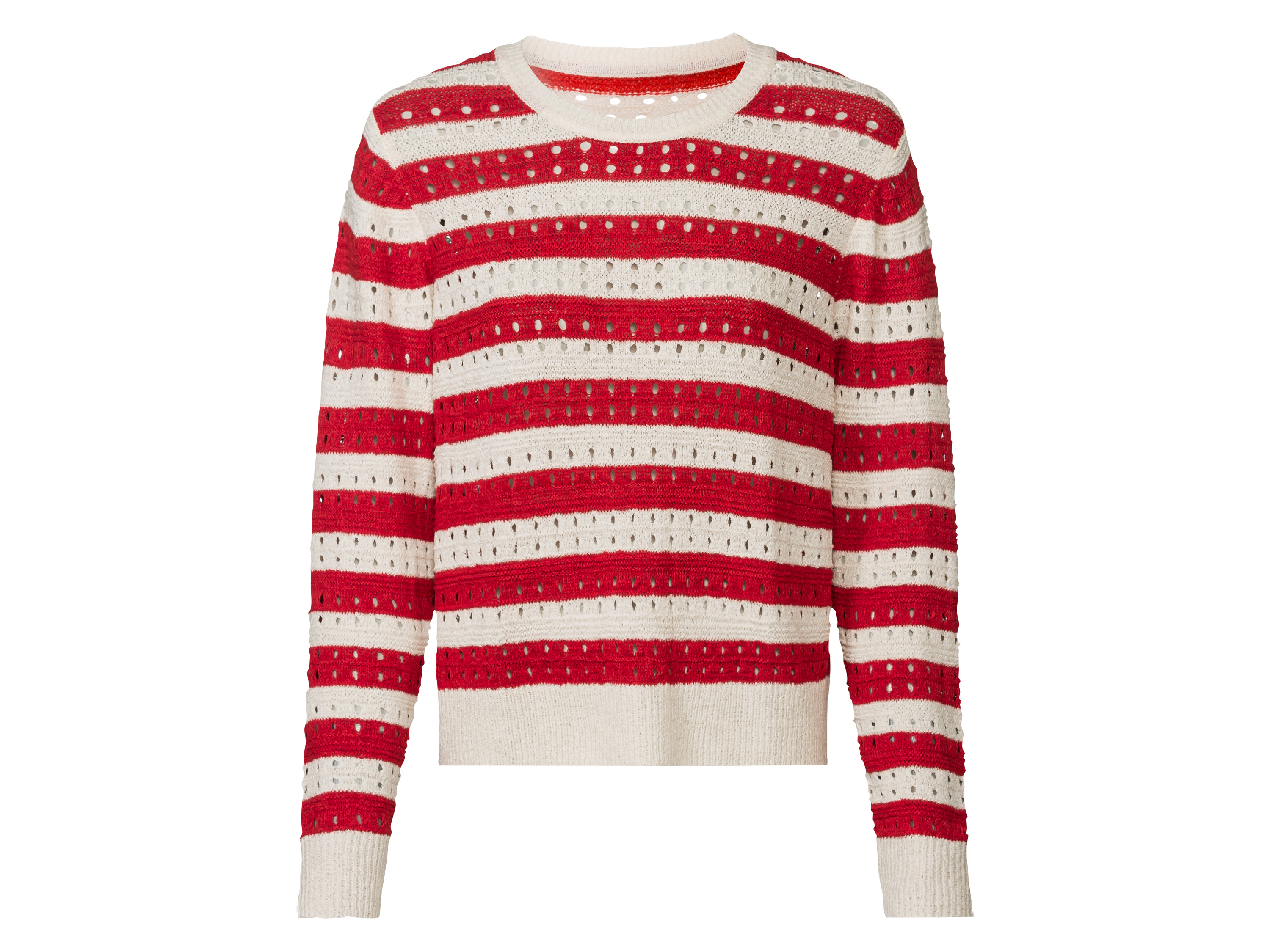 esmara® Pull femme  (rouge rayé)