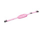Une ceinture rose avec des boucles noires