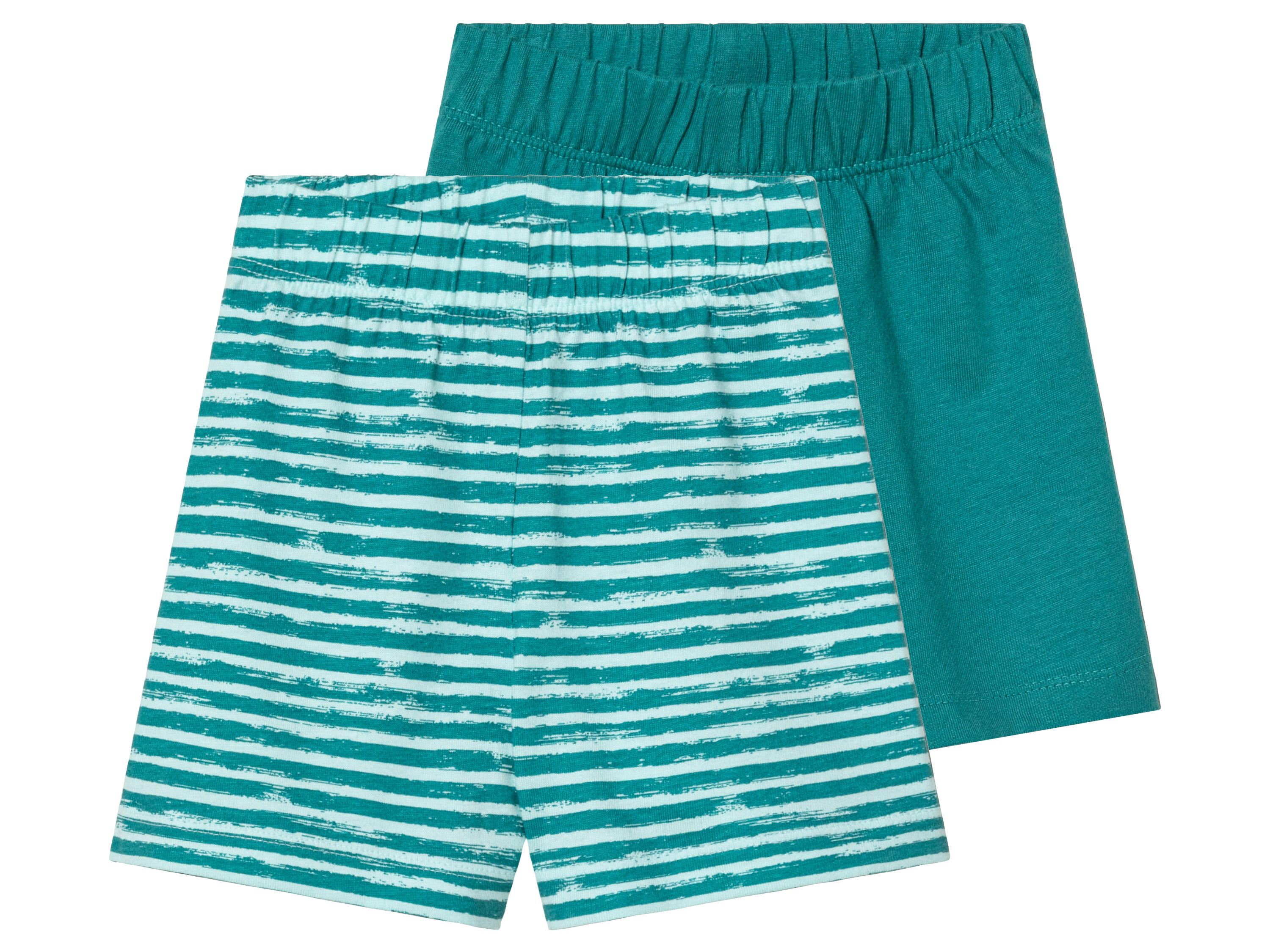 lupilu® Lot de 2 shorts bébé (pétrole / vert)