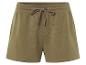 Shorts en jersey vert olive à cordon.