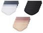 Trois ensembles de trois culottes pour femmes en différentes couleurs.