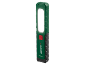 Lampe de travail LED verte et noire avec bouton d'alimentation rouge