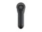 Scanner de codes-barres portable noir sur fond blanc.