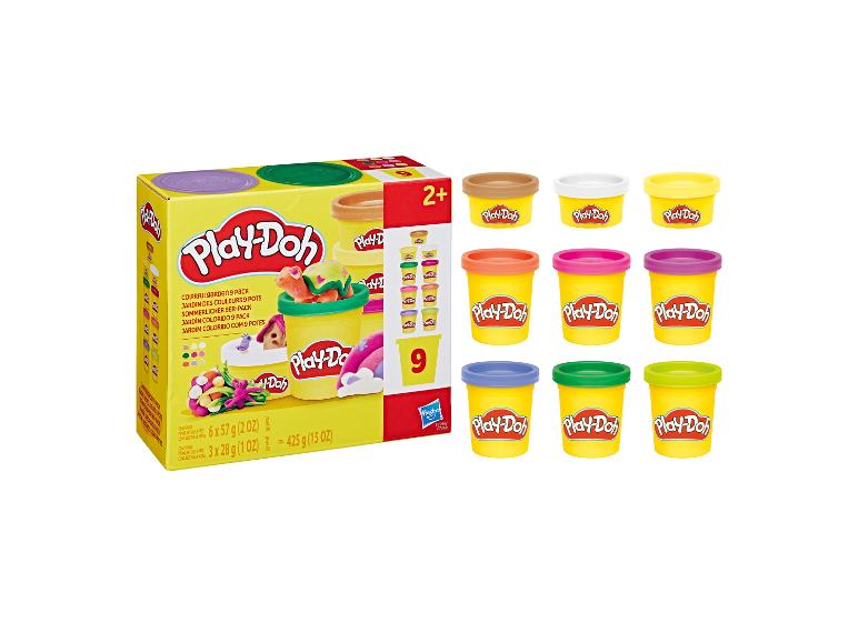 Play-Doh Colorful Garden pack de 9 pâtes à modeler de différentes couleurs.
