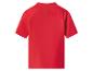 T-shirt enfant rouge à manches courtes et col montant, vue de dos.