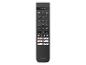 Télécommande TV noire avec boutons numériques et d'applications de streaming.