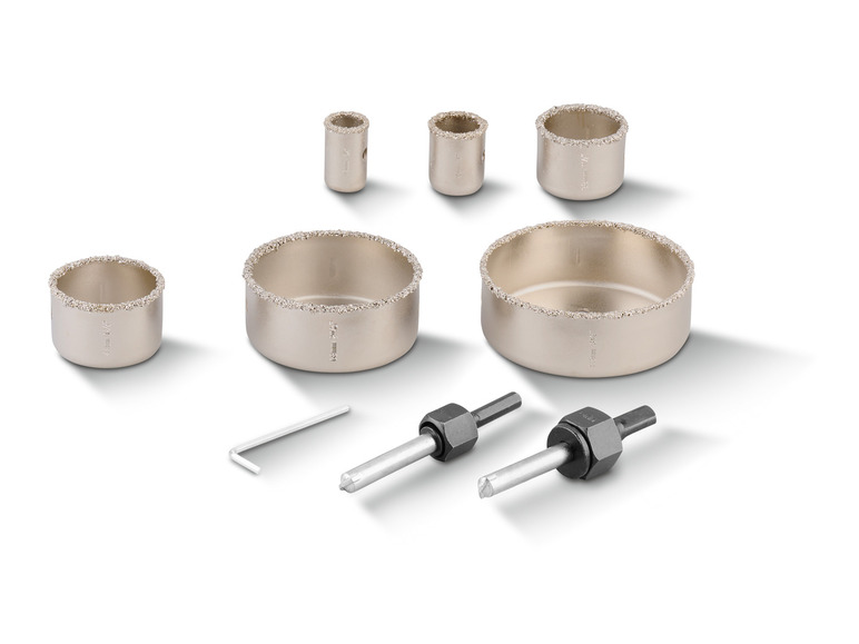 Un ensemble de forets diamantés, avec deux supports de fixation.