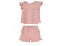 Ensemble haut et short rose poudré pour enfant, style bohème.