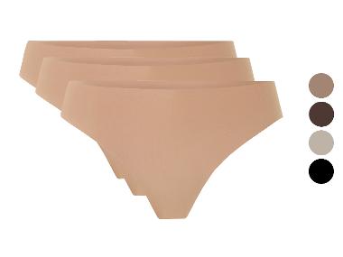 ESMARA® Lot de 3 strings invisibles femme
